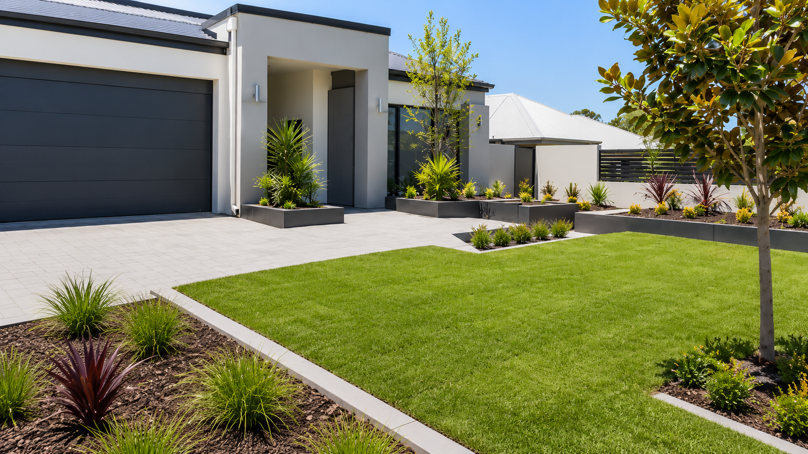 Complete landscaped outdoor space