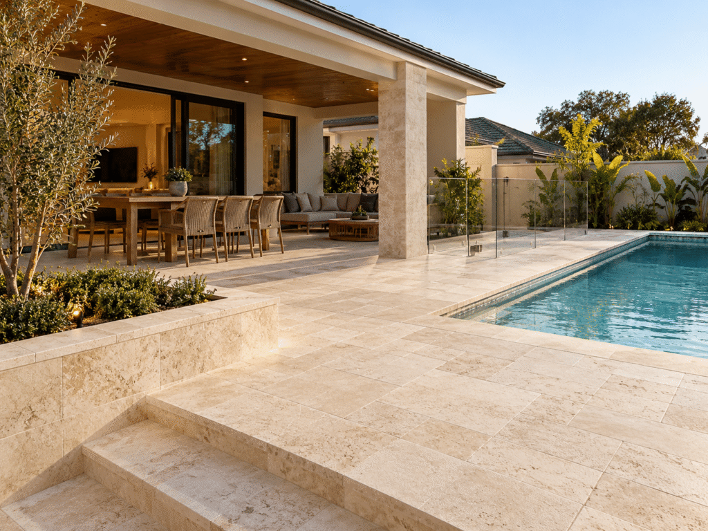 galactic landscaping poolside patio
